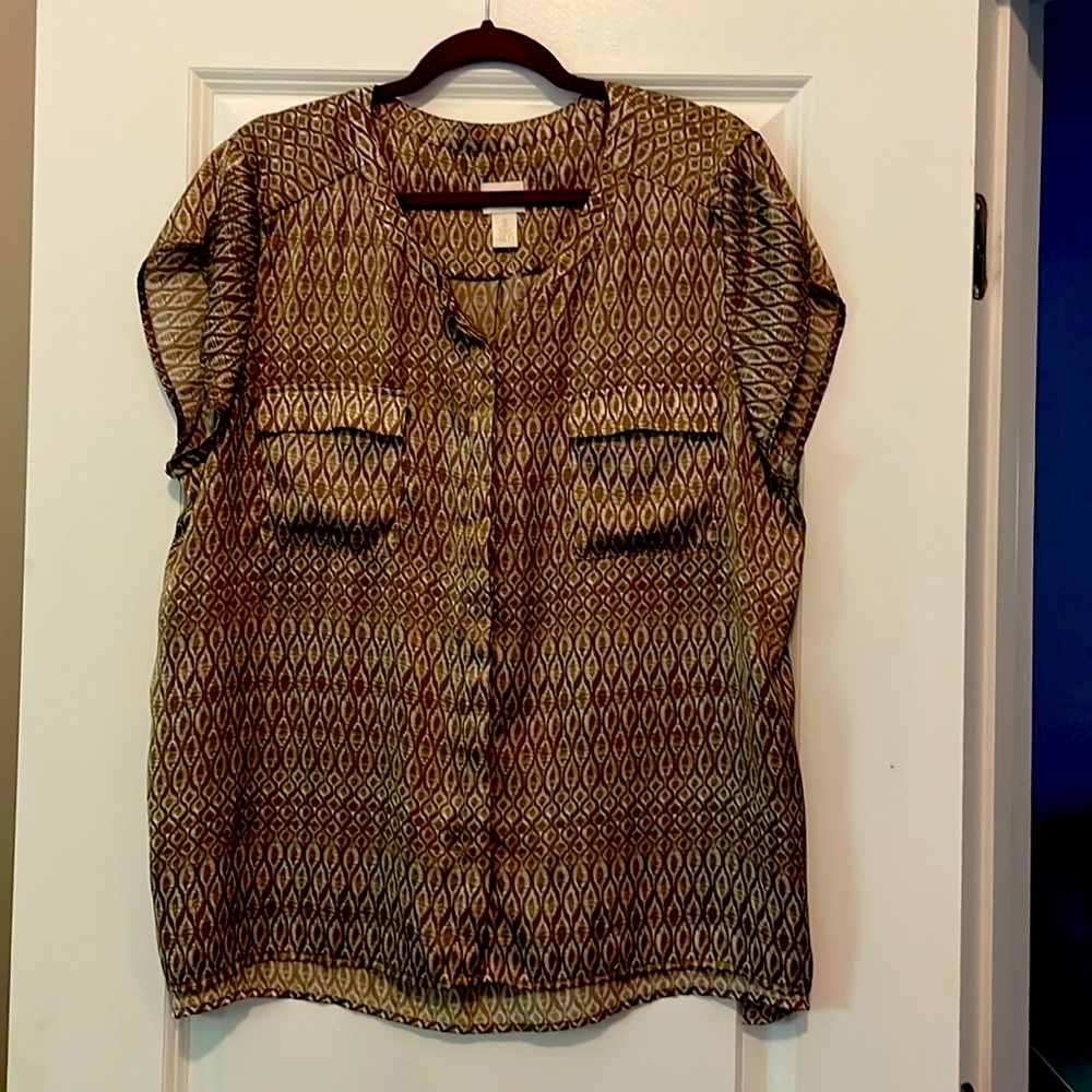 Beige and Brown blouse